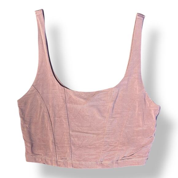 Free People Be Cool Brami Cropped Tank Top Size XS in‎ Pink Clay - Picture 1 of 7